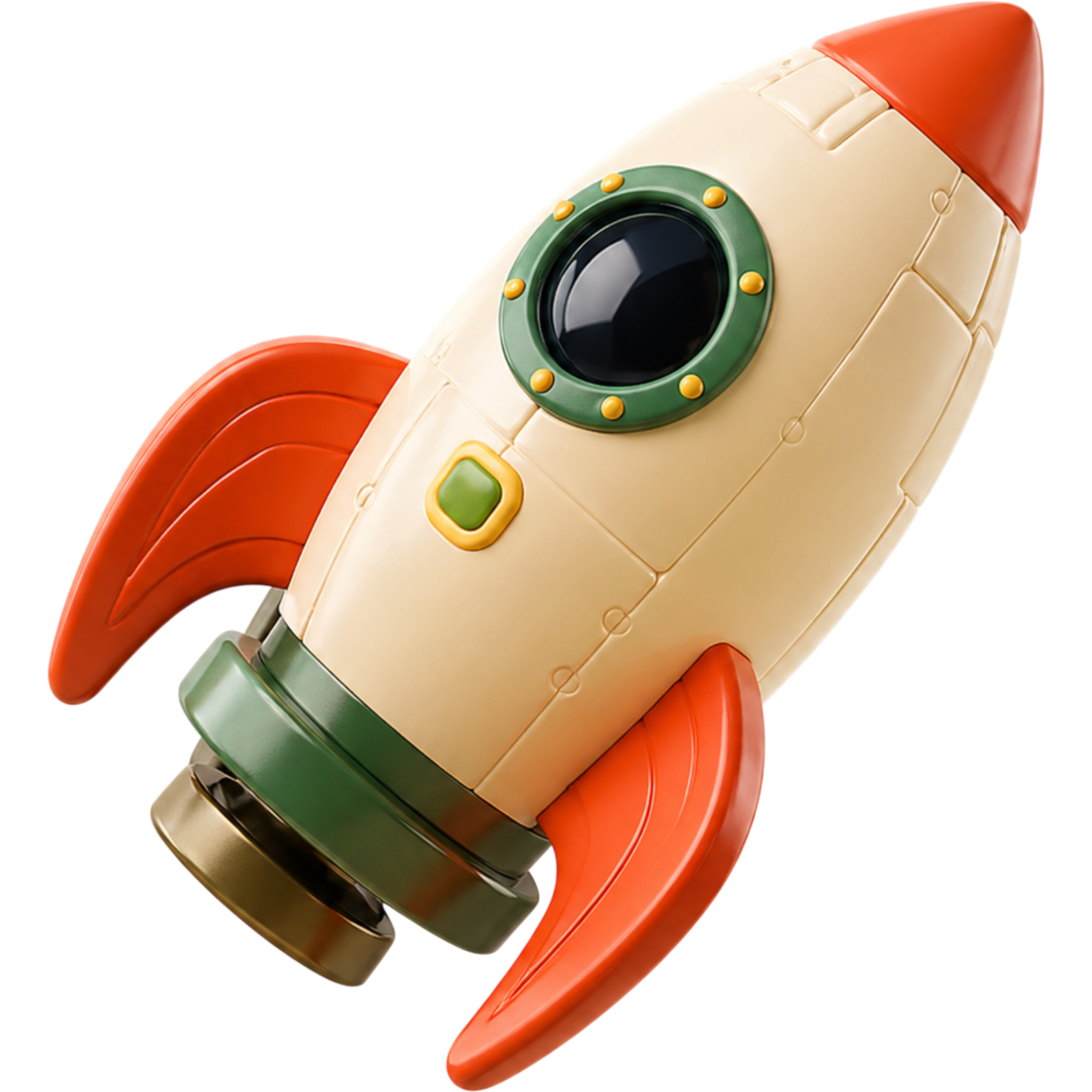 Illustrated spaceship launching